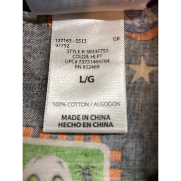 SB Scrubs Halloween Print Top L Witch Skeleton Cat Bat Pumpkin Nurse Shirt - Picture 5 of 8